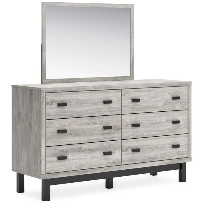 Diamond Modern Furniture Exclusive Design Vessalli 6-Drawer Dresser with Mirror B1036-231/B1036-36