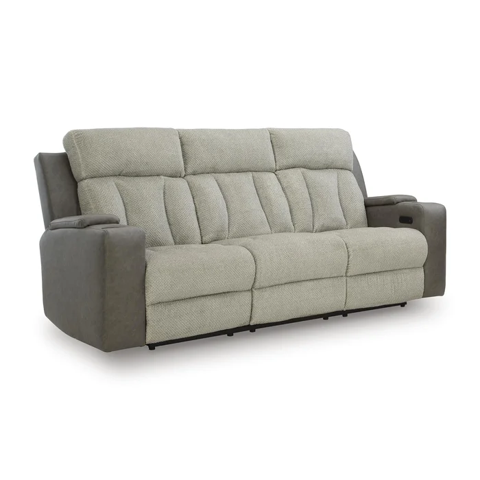 Diamond Modern Furniture Exclusive Design WhipLash Power Reclining Fabric and Leather Look Sofa PC6320415
