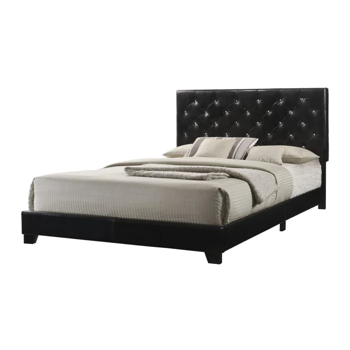 Diamond Modern Furniture HH Full Upholstered Bed HH2020 Full Bed – Black