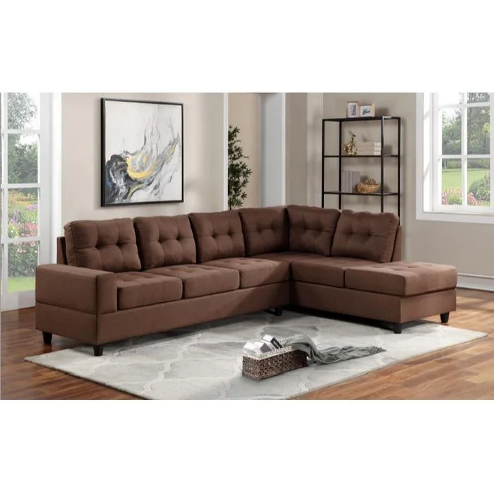 Diamond Modern Furniture HH James Fabric 2 pc Sectional James Brown