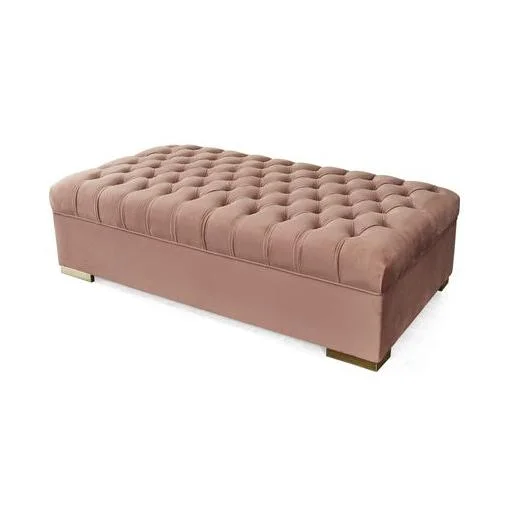 Diamond Modern Furniture NV Lauren Fabric Ottoman LAUREN OTT-PINK