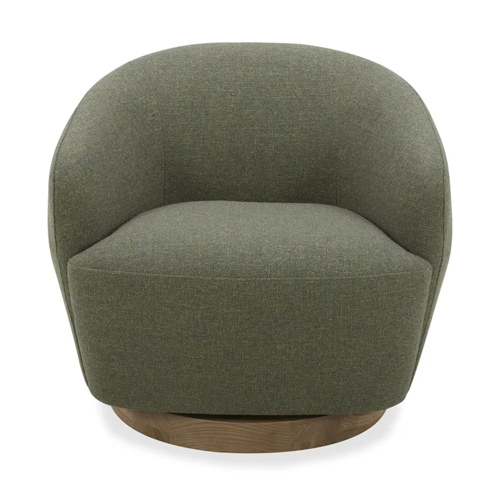 Divani Casa Agatha – Modern Hemp Fabric Swivel Accent Chair