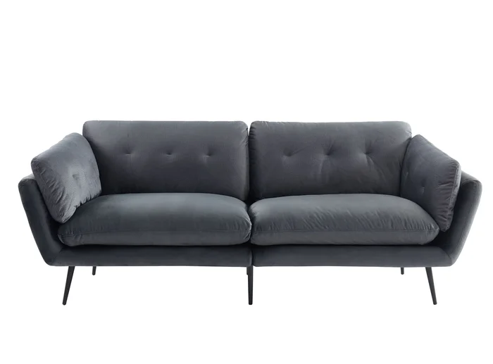 Divani Casa Cody – Modern Dark Grey Fabric Sofa