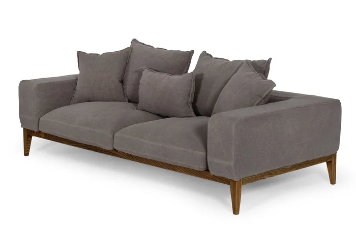 Divani Casa Corina – Modern Grey Fabric Sofa
