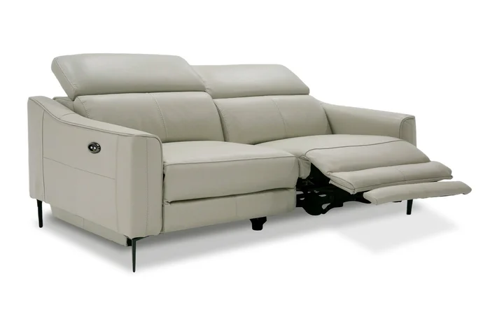 Divani Casa Eden – Modern Grey Leather Sofa