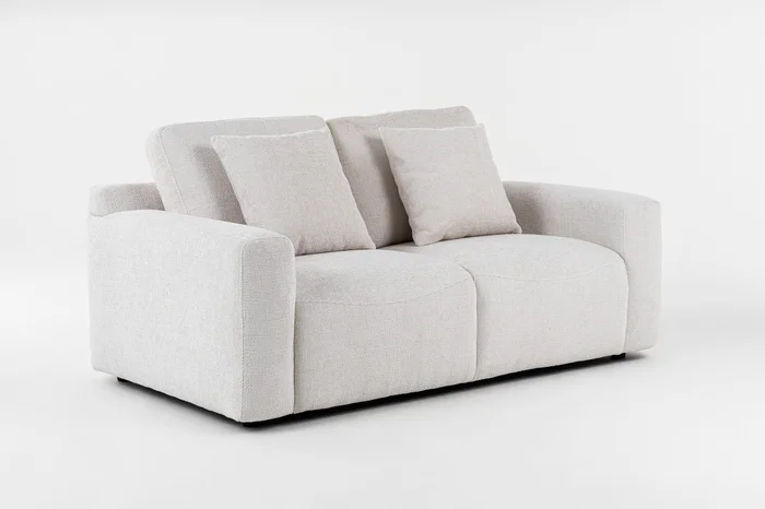 Divani Casa Gloria – Modern White Fabric Loveseat