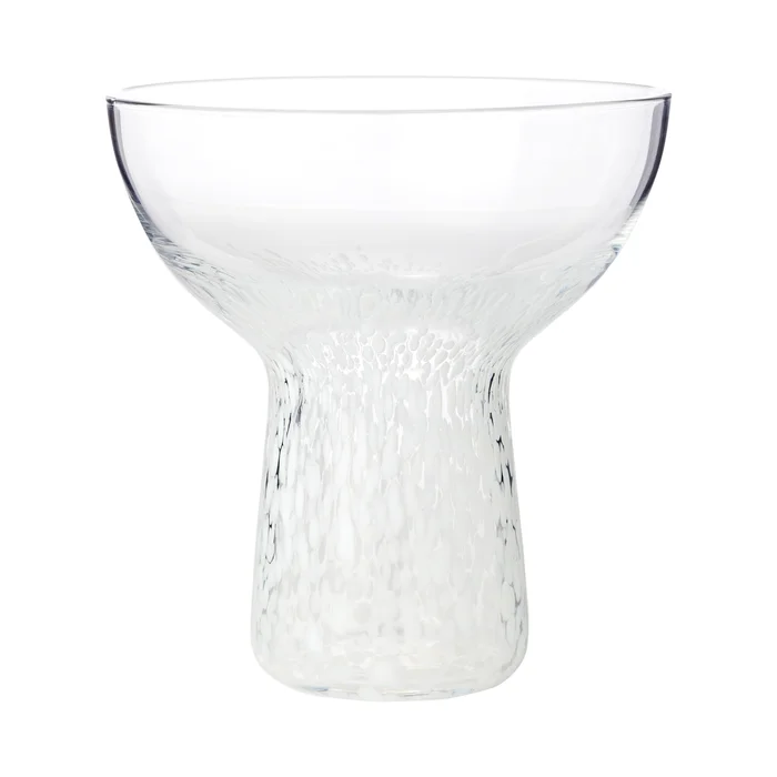 Dottie Clear White Dots Handblown Cocktail Glass – Set of 4