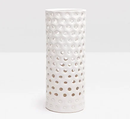 Edmonton Glossy White Umbrella Stand 9.5″D x 23.5″H