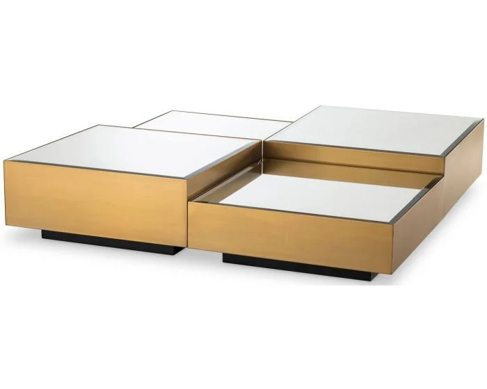 Eichholtz Coffee Table Esposito, Set of 4 – Brushed Brass