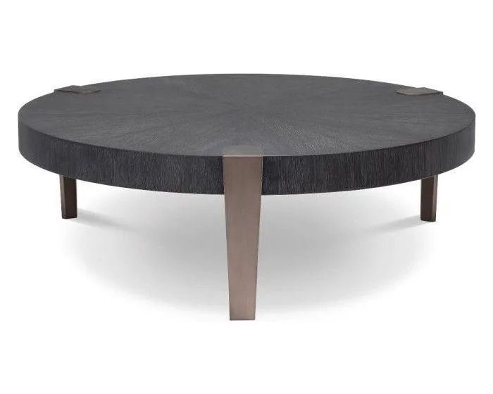 Eichholtz Coffee Table Oxnard in Charcoal Grey Oak Veneer