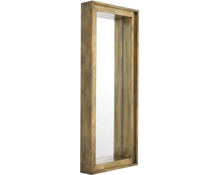 Eichholtz Mirror Magenta Rectangular in Vintage Brass