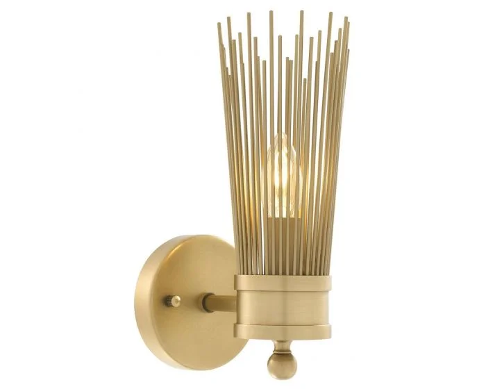 Eichholtz Romeo Single Antique Brass Finish E12 Wall Lamp