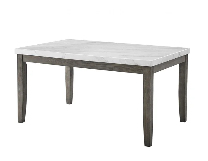 Emily White Marble Dining Table
