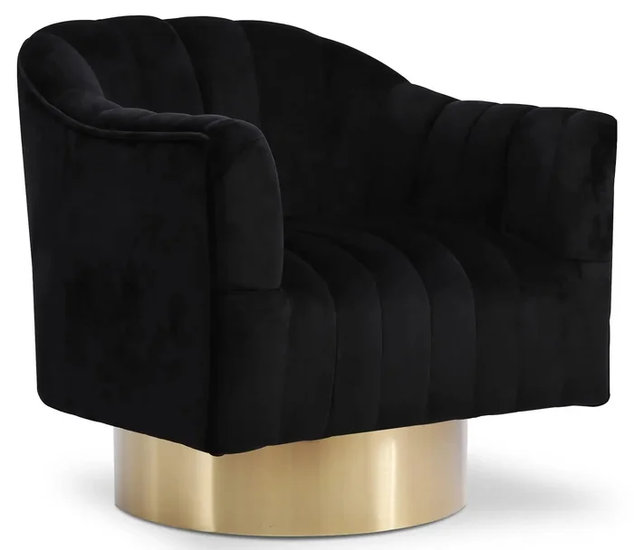 Farrah – Accent Chair with Gold Base