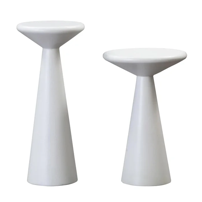 Gianna – Concrete Accent Tables (Set of 2) – White