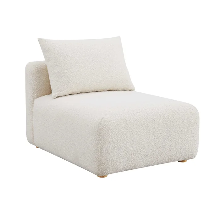 Hangover – Boucle Modular Armless Chair – Cream