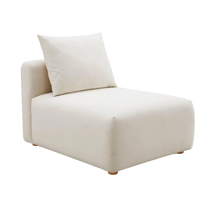 Hangover – Linen Modular Armless Chair – Cream