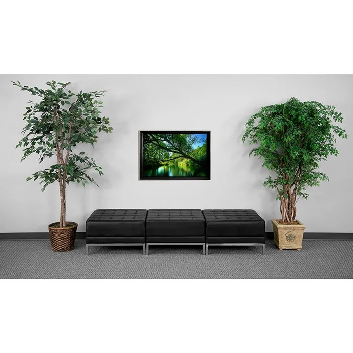 Hercules Imagination Series Black Leathersoft Three Seat Bench By Flash Furniture – Black