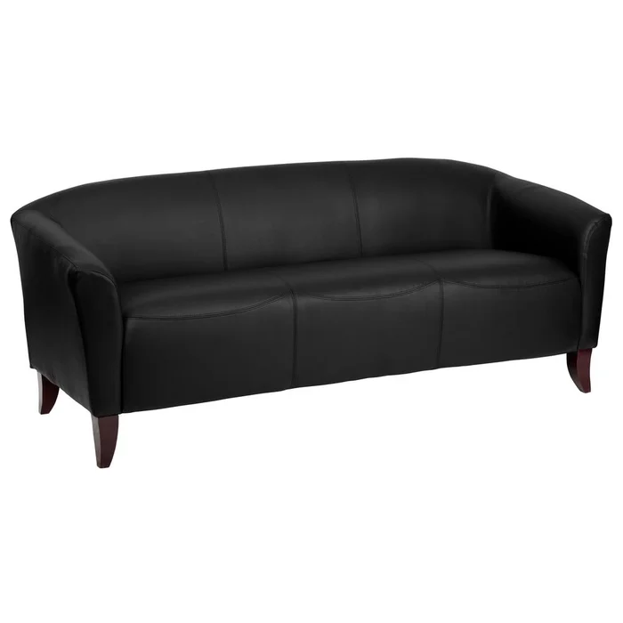 Hercules Imperial Series Black Leathersoft Sofa By Flash Furniture – Black
