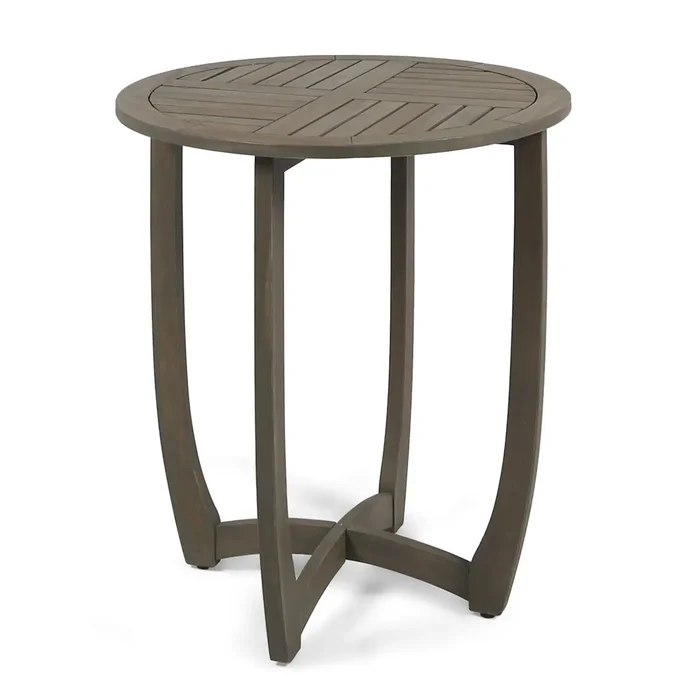 Hermosa – Rustic Circular Bistro Table – Gray