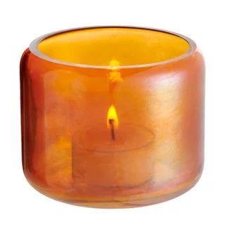 Hubbard votive (orange luster) Set Of 6