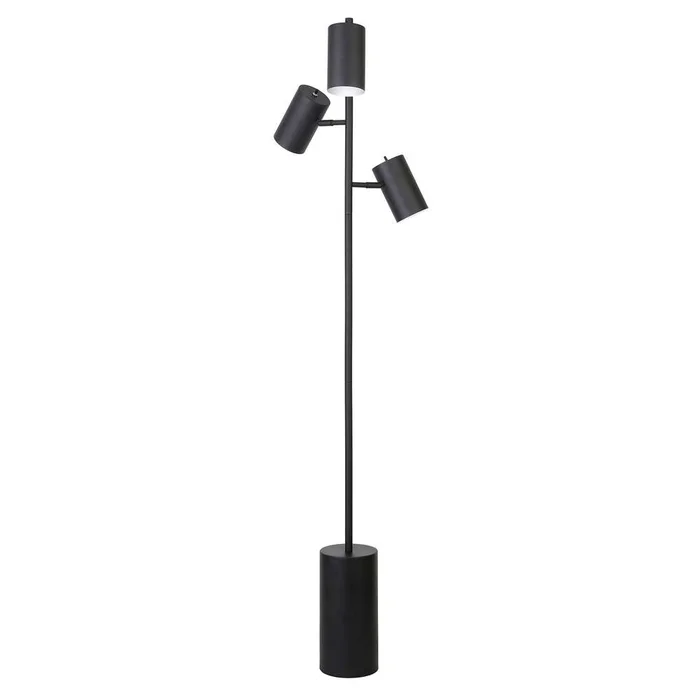 Hudson & Canal – Dorset 3-Light Floor Lamp with Metal Shades in Blackened Bronze/Blackened Bronze – FL1577