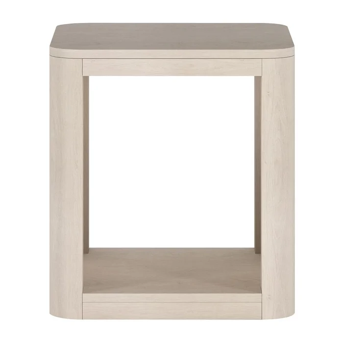 Hudson & Canal – Kellan 20in Wide Square Side Table in Alder White – ST2183