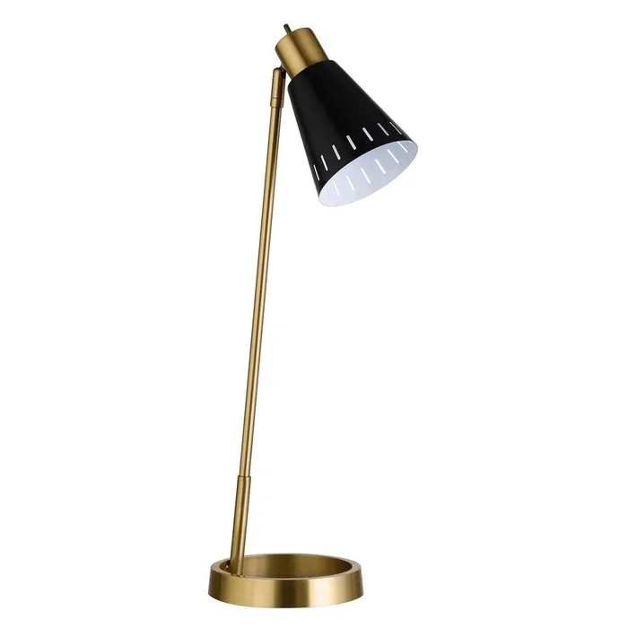 Hudson & Canal – Kintam 27in Tall Table Lamp with Metal Shade in Brass/Matte Black – TL1501