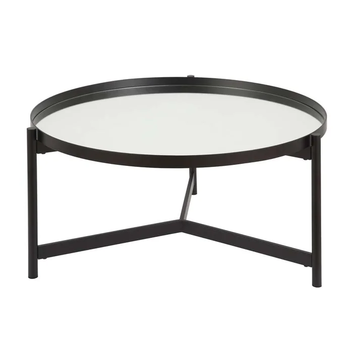 Hudson & Canal – Kismet 36 Wide Round Coffee Table in Blackened Bronze – CT0092