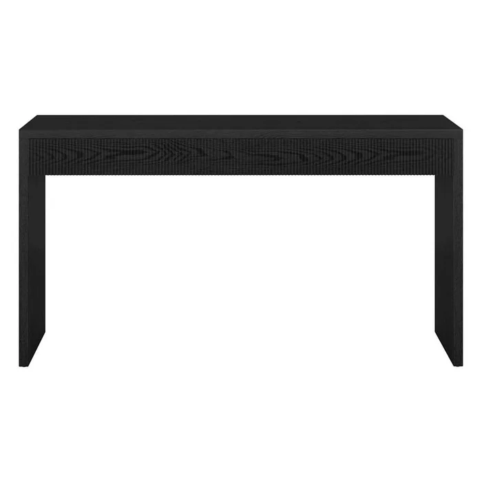 Hudson & Canal – Lawrence 55in Wide Rectangular Console Table in Black Grain – AT2054