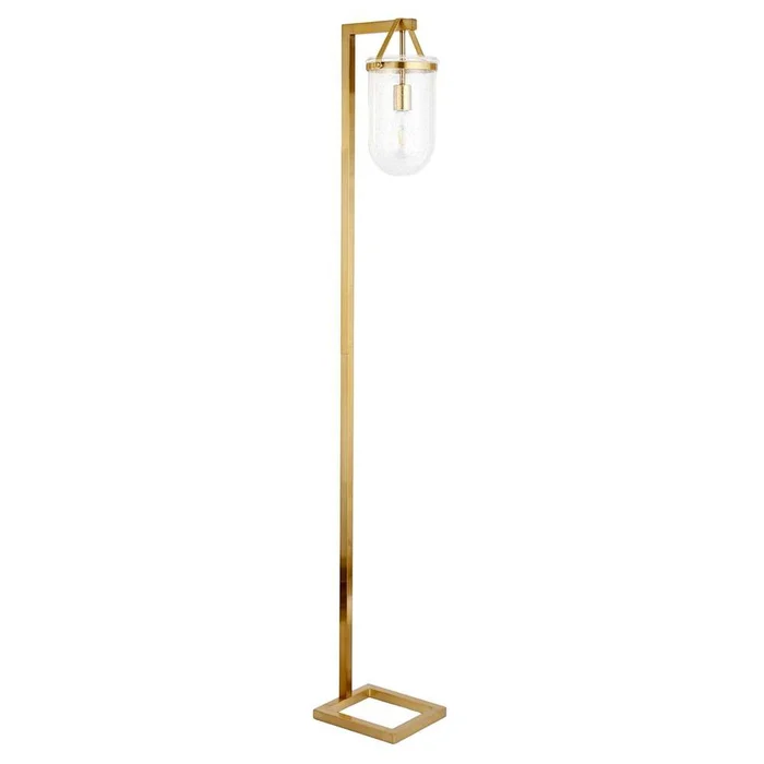 Hudson & Canal – Shiloh 68in Tall Floor Lamp with Glass Shade in Brass/Seeded – FL1117