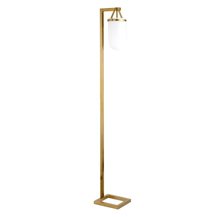 Hudson & Canal – Shiloh 68in Tall Floor Lamp with Glass Shade in Brass/White Milk – FL1118
