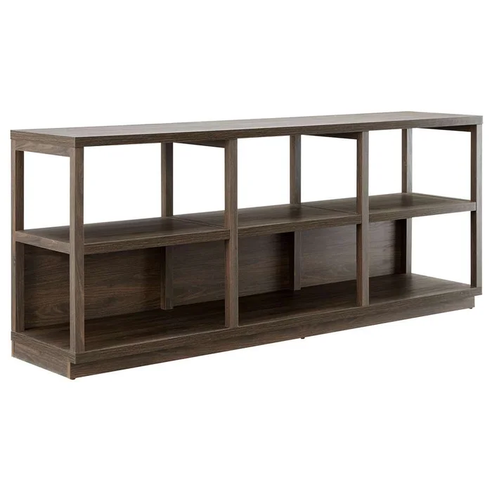 Hudson & Canal – Thalia Rectangular TV Stand for TVs up to 75in in Charcoal Gray – TV1274