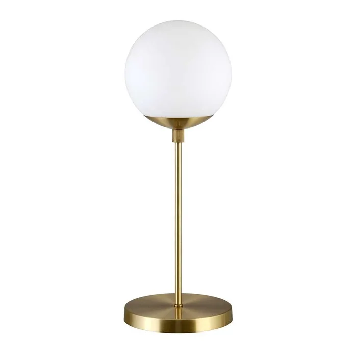 Hudson & Canal – Theia 21in Tall Globe & Stem Table Lamp with Glass Shade in Brass/Clear – TL0292