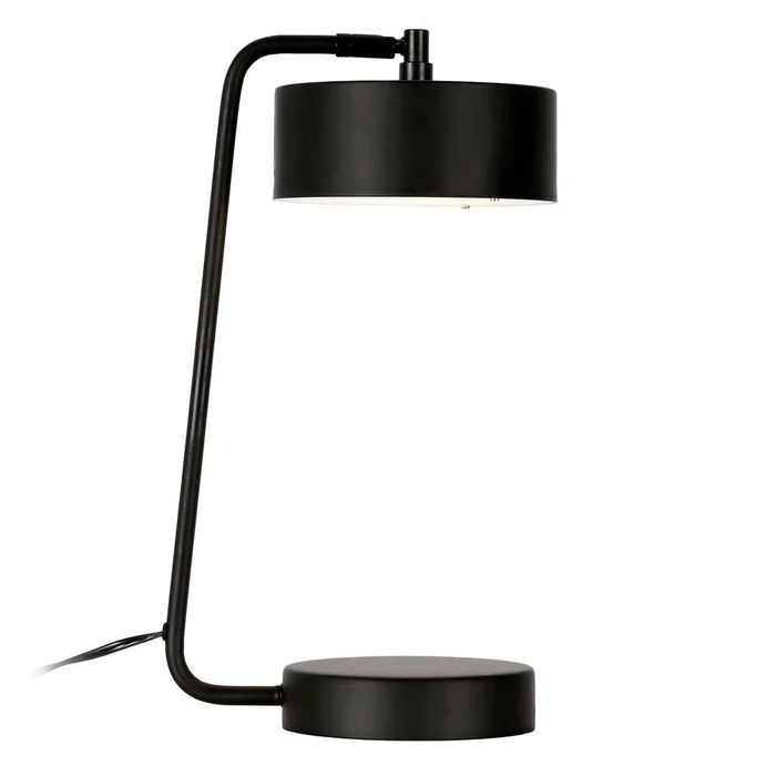 Hudson & Canal – Wegner 18.5in Tall Integrated LED Table Lamp with Metal Shade in Blackened Bronze/Blackened Bronze – TL0495