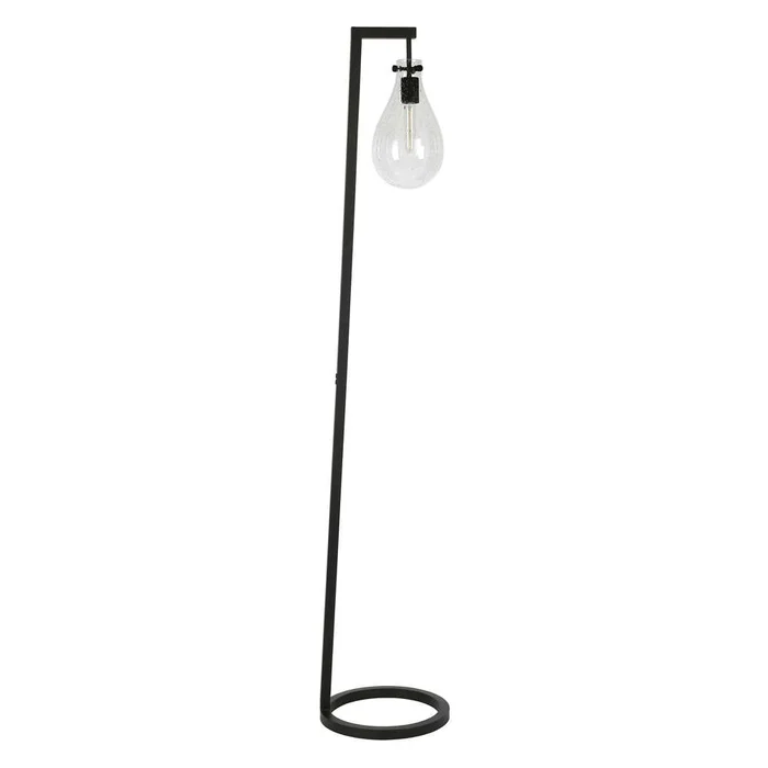 Hudson & Canal – Weston 66in Tall Floor Lamp with Glass Shade in Blackened Bronze/Seeded – FL0218