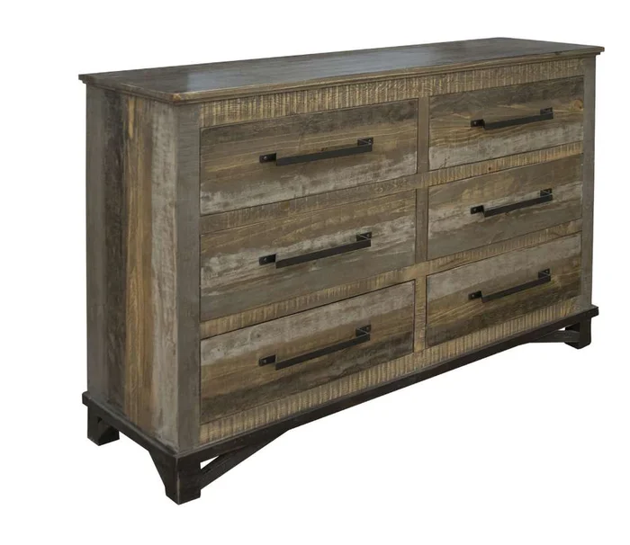 IFD – Loft Brown 6 Drawer, Dresser – IFD6441DSR