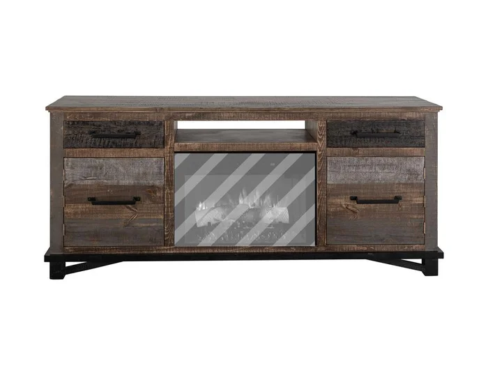 IFD – Loft Brown 70in Fireplace – IFD6441STNFP70