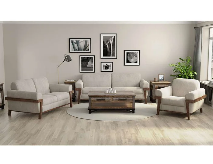 IFD – Loft Brown – Wooden Frame & Base, Sofa – IUP644-SOF-210