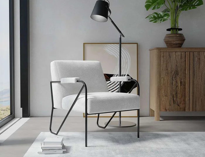 IFD – Lotus – Wooden Frame & Metal Base, Armchair – IUP132-ACH-101