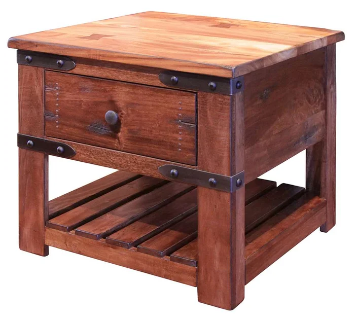 IFD – Parota End Table w/1 Drawer – IFD866END
