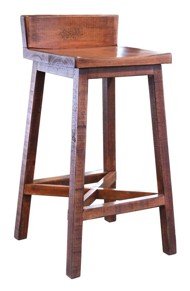 IFD – Pueblo 30 Stool w/Wooden Seat & Base – Brown Finish – IFD360BS30