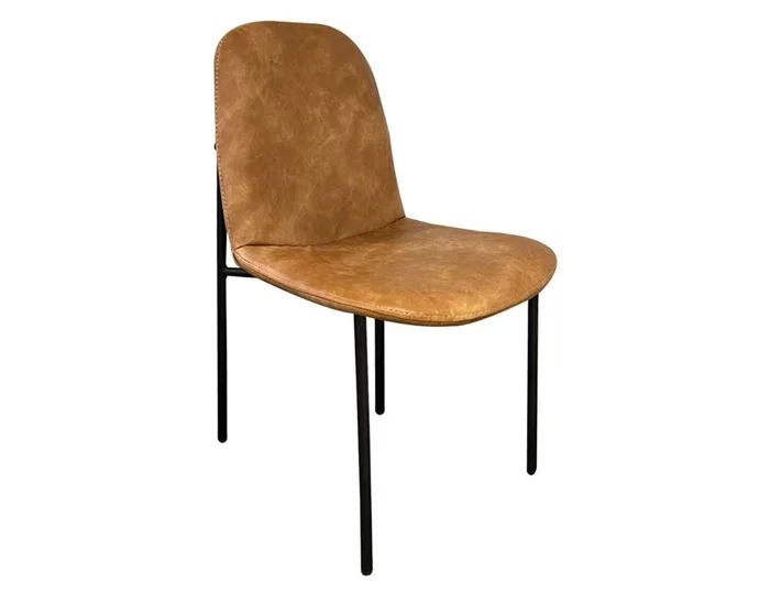 IFD – Sahara Upholstered Chair w/ brown faux leather – IFD2951CHU202