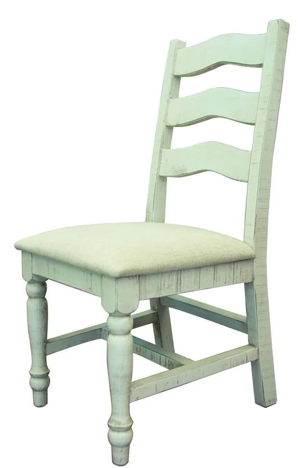 IFD – Stone Solid Wood Chair w/Fabric Seat Ivory Finish (Set of 2) – IFD4691CHRIV