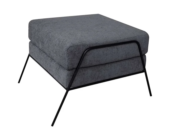 IFD – Tyne – Wooden Frame & Metal Base, Footstool Ottoman – IUP331-OTT-121