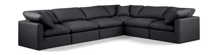 Indulge – Faux Leather 6 Piece Modular Corner Sectional