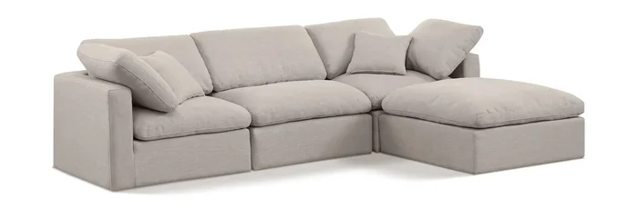Indulge – Linen 4 Piece Modular Sectional With Chaise