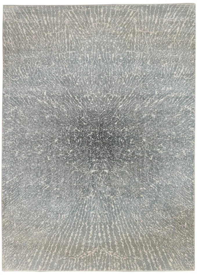 Inspire Me! Home Decor – Elegance FAR02 Blue, Grey and White 310in x 510in Contemporary Area Rug – FAR02-99446469472_CLOSEOUT