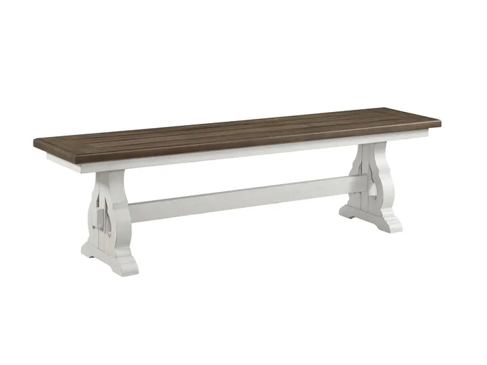 Intercon Furniture – Drake Dining Bench, 68 w/Wood Seat – DK-CH-1568B-RFO-C
