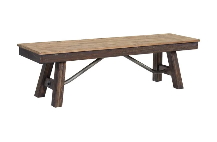 Intercon Furniture – Transitions 63 Bench, w/Wood Seat – TR-CH-6316BW-DWS-RTA